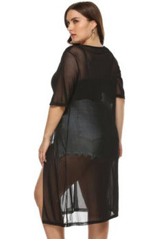 Black Mesh Coverup - Gettin Shady