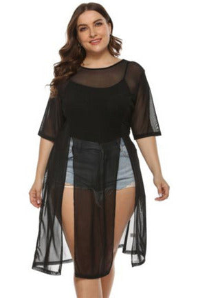 Black Mesh Coverup - Gettin Shady