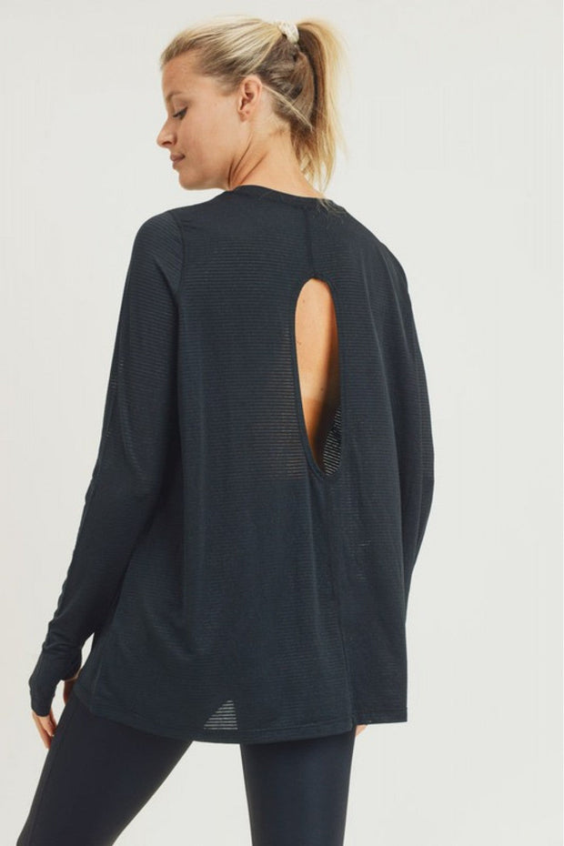 SMT LongSleeve KeyHole Top - Gettin Shady