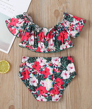 Flower Off Shoulder Swimsuit - Gettin Shady
