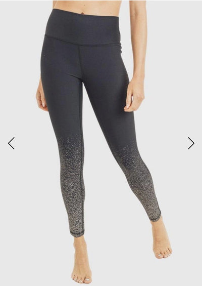 Plus Metallic Raindrop Leggings - Gettin Shady