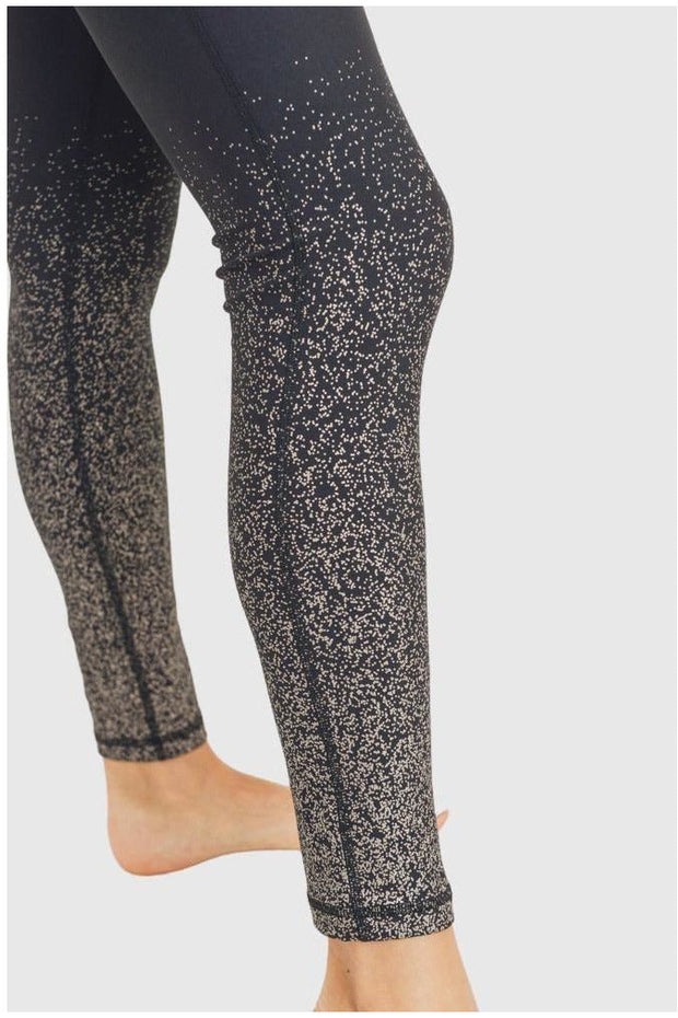 Plus Metallic Raindrop Leggings - Gettin Shady