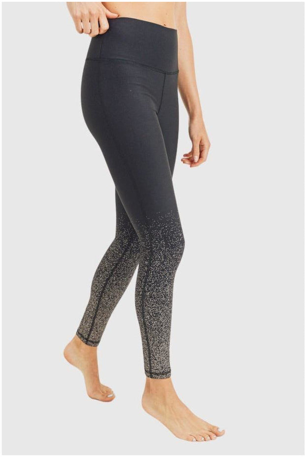 Plus Metallic Raindrop Leggings - Gettin Shady