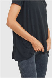 Striped Mesh Top with Keyhole Back - Gettin Shady