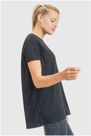 Striped Mesh Top with Keyhole Back - Gettin Shady