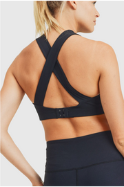 Split Back Overlay Sports Bra - Gettin Shady