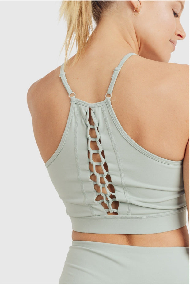 Mint Braided Back Sports Bra - Gettin Shady