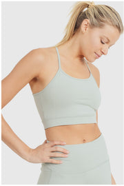 Mint Braided Back Sports Bra - Gettin Shady