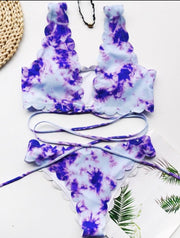 Tie Dye Strappy Two-Piece Bikini - Gettin Shady