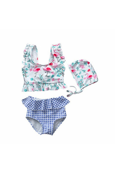 Toddler Cartoon Flamingo Swimsuit - Gettin Shady